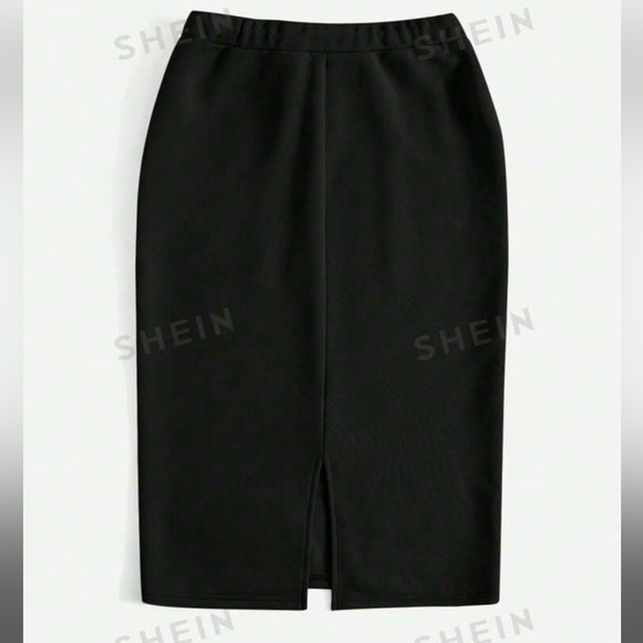 Black Mid-length Casual Black Skirt Size XS NEW - Picture 4 of 8